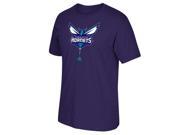 Charlotte Hornets Adidas Primary logo NBA Men T Shirt Purple L