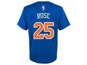 New York Knicks Derrick Rose Adidas NBA Men Player T Shirt Blue XL