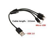USB 2.0 A Male to 3 Micro USB 2.0 Male Sync Data Charger Connector Cable Cord