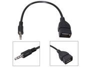 3.5mm Male Audio AUX Jack to USB 2.0 Type A Female OTG Converter Adapter Cable