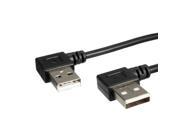 Left Right Angled 90 Degrees USB 2.0 Type A Male to A Female Extension Cable Cord