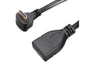 15cm 90 Degree Mini HDMI Male to HDMI Female Cable Support 3D