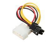 4 Pin to 6 Pin Express PCIE Video Card Graphics Adapter Cable