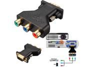3 RCA RGB Video Female To HD15 Pin VGA Component Video Jack Adapter