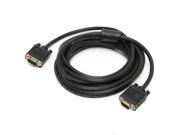 16.4FT 5M 15Pin VHD VGA SVGA Male to Male Cable Black Cord For PC TV Monitor