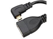 10cm Left Angle HDMI Female to Mirco HDMI Male Cable Support 1080P