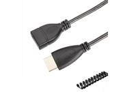 2.5m Spring Cable HDMI Male to HDMI Female Support 1080P