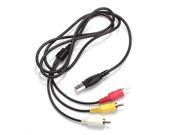 USB Male A to 3 RCA AV A V TV Adapter Cord Cable