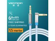 Vention VAB A04 S150 3.5mm Jack Aux Cable Male to Male L 90Â° Stereo Audio Cable 1.5M 5ft