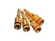 5X4pcs 4mm Speaker Banana Plug Audio Jack Cable Connector Adapter Gold