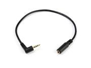15cm Stereo 3.5mm 90 Right Angle Male to Female Audio Cable