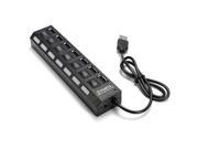 7 Ports USB 2.0 LED Hub High Speed Sharing Switch