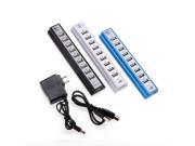 New 10 PORTS USB HUB 2.0 High Speed with Power Adapter