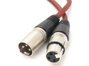 XLR Pin Male to Female Shielded Microphone Extension Cables 1M