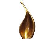 Howard Elliott Striped Gold Lacquered Contemporary Small Vase