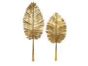 Milano Gold Leaf Wall Leaves Set of 2