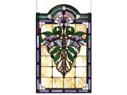 Meyda Home Indoor Decoratives 22 W X 35 H Nouveau Lily Stained Glass Window