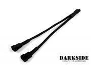 Darkside 4 Pin Dual Fan Power Y Cable Splitter Jet Black DS 0095