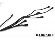 Darkside 3 Pin Triple Push Pull Radiator Fan Power Y Cable Splitter 6x Fans Jet Black DS 0100
