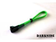 Darkside 30cm 12 SATA 3.0 180° to 90° Data Cable with Latch Green UV DS 0080