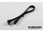 Darkside 30cm 12 SATA 3.0 180° to 90° Data Cable with Latch Jet Black DS 0077