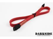 Darkside 45cm 18 SATA 3.0 180° to 180° Data Cable with Latch Red UV DS 0154
