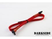 Darkside 45cm 18 SATA 3.0 180° to 90° Data Cable with Latch Red UV DS 0081