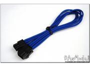 Darkside 6 Pin PCI E 12 30cm HSL Single Braid Extension Cable Blue UV DS 0233