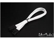 Darkside 6 Pin PCI E 12 30cm HSL Single Braid Extension Cable White DS 0070
