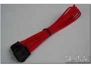Darkside 8 Pin PCI E 12 30cm HSL Single Braid Extension Cable Red UV DS 0182