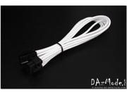 Darkside 8 Pin PCI E 12 30cm HSL Single Braid Extension Cable White DS HSL PC8 12WHT