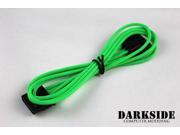 Darkside 4 Pin MOLEX 12 30cm HSL Single Braid Extension Cable Green UV DS 0108