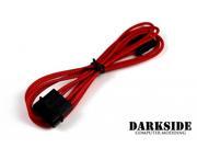Darkside 4 Pin MOLEX 12 30cm HSL Single Braid Extension Cable Red UV DS 0107