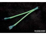 Darkside 4 Pin Dual Fan Power Y Cable Splitter Green UV DS 0476