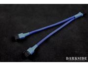 Darkside 4 Pin Dual Fan Power Y Cable Splitter Dark Blue UV DS 0475