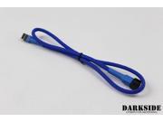 Darkside 3 Pin 50cm 19 M F Fan Sleeved Cable Dark Blue UV DS 0252