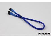 Darkside 3 Pin 30cm 12 M F Fan Sleeved Cable Dark Blue UV DS 0244