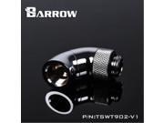Barrow G1 4 90 Degree Male to Female Dual Rotary Snake Adaptor Silver TSWT902 V1 Silver