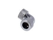 Alphacool HT 13mm HardTube Compression Fitting 90° Elbow for Acrylic Brass Borosilicate or Carbon Tubes Knurled Chrome 17295
