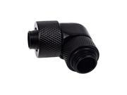 Alphacool Eiszapfen 3 8 ID x 1 2 OD G1 4 90° Rotatable Compression Fitting Black 17230