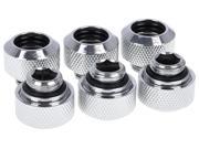 Alphacool Eiszapfen 13mm G1 4 HardTube Knurled Compression Fitting Sixpack Chrome 17376