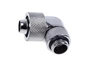 Alphacool Eiszapfen 3 8 ID x 5 8 OD G1 4 90° Rotatable Compression Fitting Chrome 17237