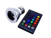 3W E27 16 color Changing RGB LED Spot Light Bulb Lamp Lights IR Remote Control for Indoor Decorative and Party MR16 E27 RGB 16 Color Change LED Spot Light Bulb
