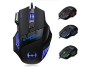 8D 3200DPI Blood Bat Optical 7 Buttons Usb Wired Gaming Mouse Gaming Mice with 7 Button Side Control 7 Respiring LED Ergonomically Designed for LOL RAZER WOW
