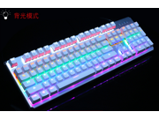 ZIDLI ck300 USB wired metal green axis Gaming mechanical keyboard Waterproof Colorful Backlit Professional Gaming Keyboard with 104 Keys Switchable Backlight