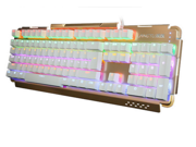 LANGTU ZL200 High end products Suspended keycap green axis Mechanical keyboard Waterproof Colorful breathing lights 104keys RGB Backlight of Metal Panel USB