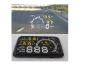 W2 Multi function 5.5 Inches Car HUD Vehicle mounted Head up Display System OBD Projection Display Car Speed with Gear Shift Reminding Over Speed Alarm Wate