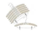 Only Hangers Natural Canvas Padded Hangers w Clips Pack of 6