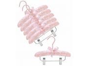 Only Hangers 10 Satin Baby Hangers w Clips Pink Pack of 6
