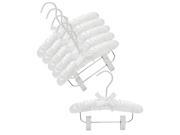 Only Hangers 10 Satin Baby Hangers w Clips White Pack of 6